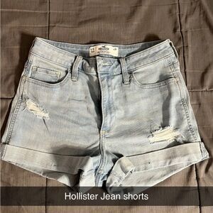 Hollister Blue Distressed Jean Shorts